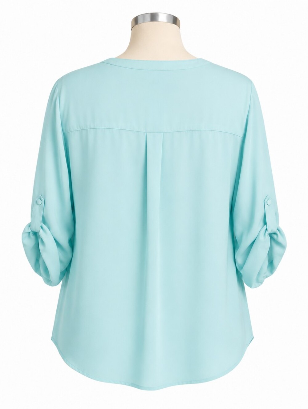 Torrid Harper Georgette Blouse In Aqua - Picture 2 of 7